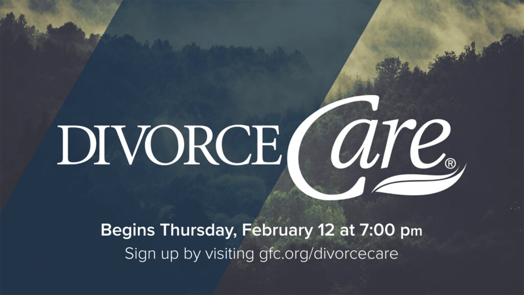 Divorce Care graphic for Grace Fellowship Church.